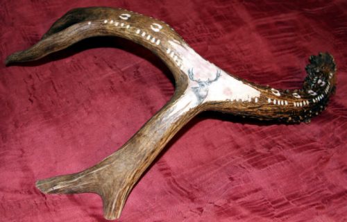 Mule Deer Buck Scrimshaw - Montana Antler Works