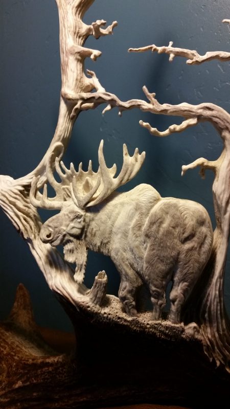 Personalized Moose Antler Name carving - Montana Antler Works