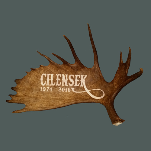 Personalized Moose Antler Name carving - Montana Antler Works